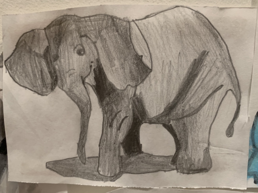 Artwork titled 'Elephant' on 2015