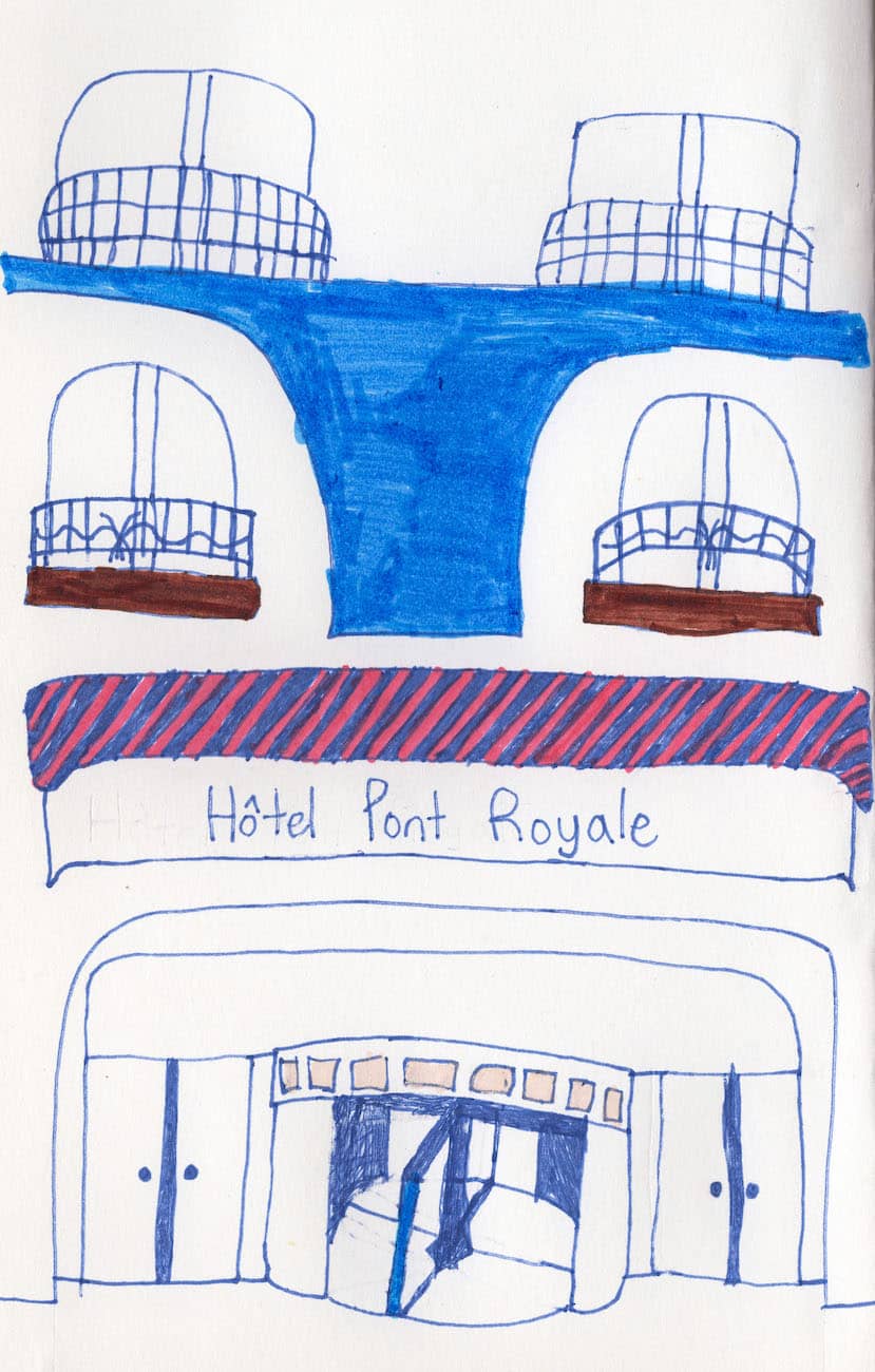 Artwork titled 'Hotel Pont Royale' on 2019