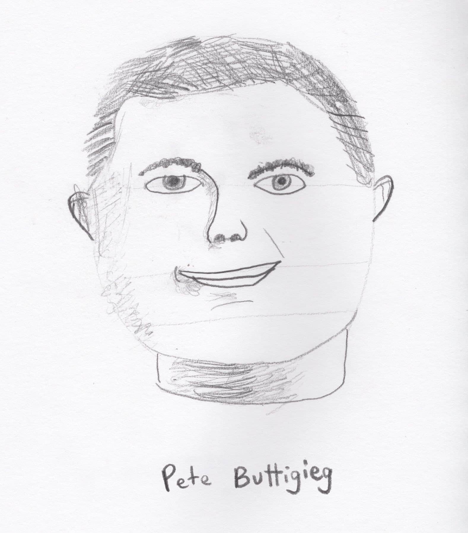 Artwork titled 'Pete Buttigieg' on 2021
