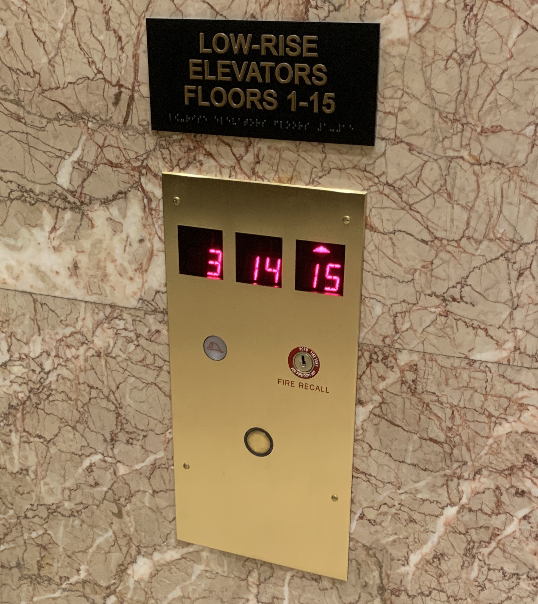 Elevator with Digits of Pi